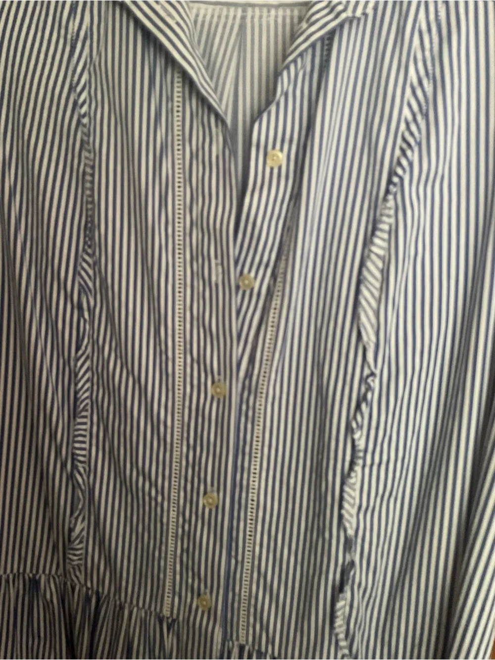 kate spade Blue and White Striped Broome Street Shirt dress